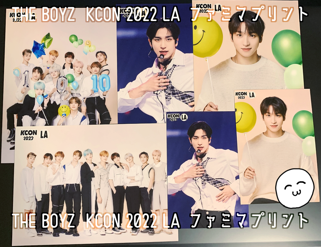 KCON 2022 LA THE BOYZ ファミマプリント参考画像