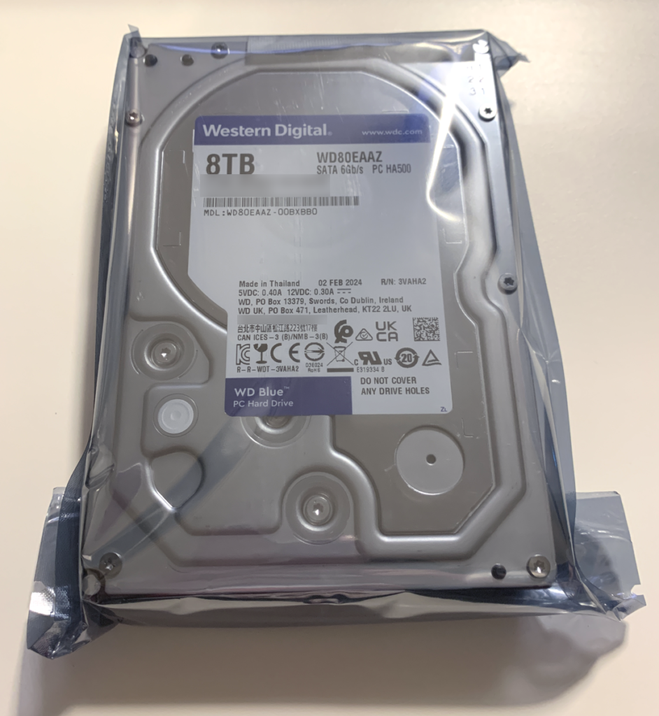 Western Digital HDD WD80EAAZ 参考画像