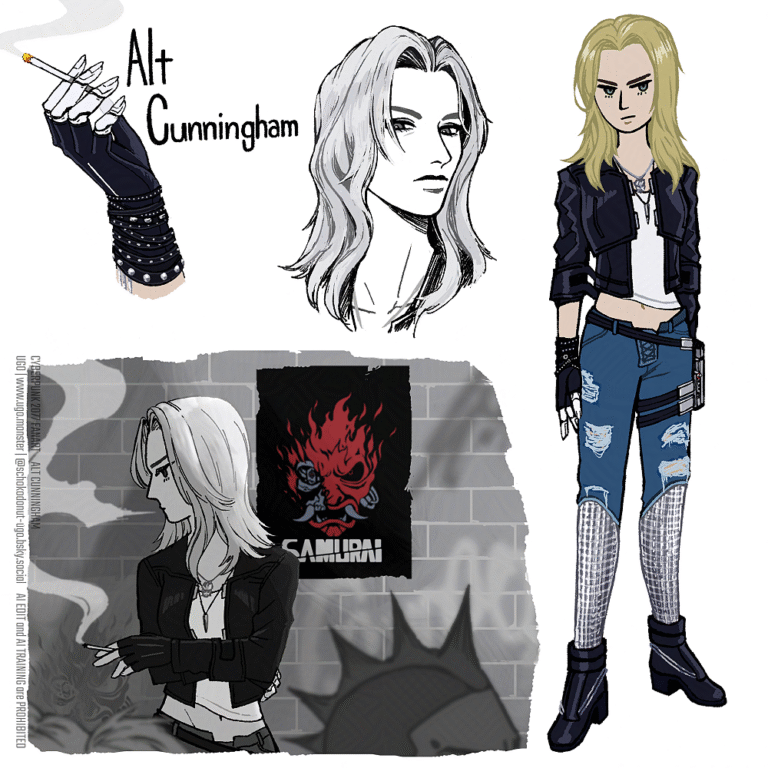 illustration: Alt Cunningham (Cyberpunk 2077 fanart) – Ugo Dot Monster